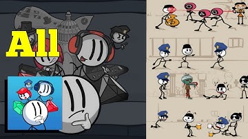 Stickman Games - Stickmin Series: Thief Diamond All Levels - Gameplay Walkhtrough All Levels