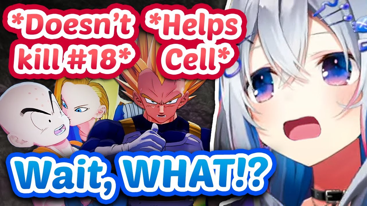 Kanata Reacts To Krillin & Vegeta Blatantly Trolling In The Cell Arc - DBZ 【ENG Sub Hololive】