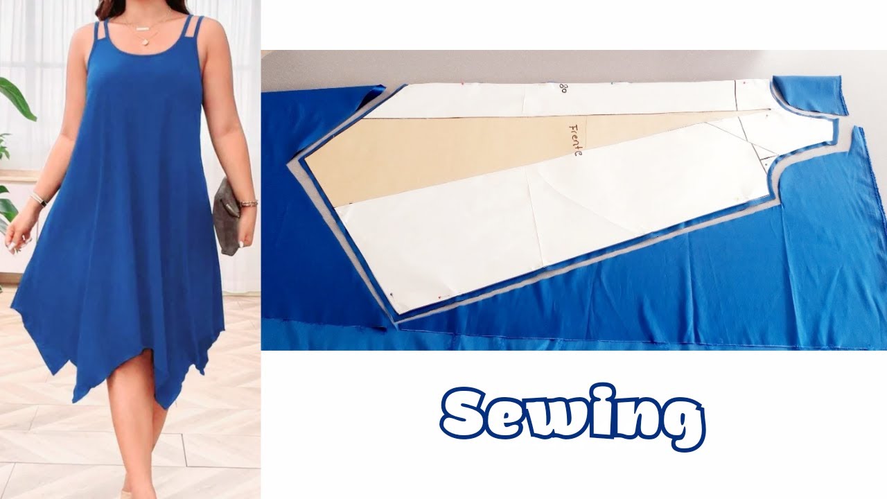 Con esta Técnica es más fácil Diseñar Cortar y Coser un Vestido de Picos