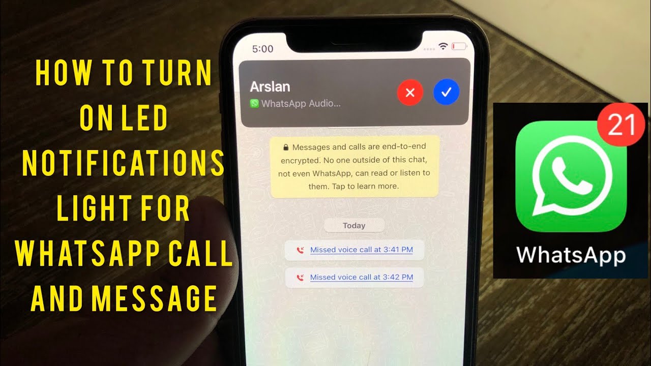 How to Turn on LED Flash Notifications For Whats App. YouTube