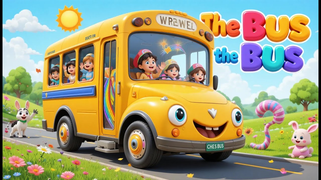 Wheels on The Bus Kids Rhymes R1E1601 | Classic Songs for Kids | Jumpy Bumps