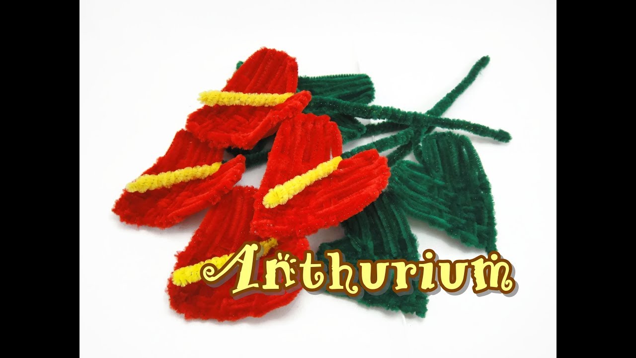 Pipe Cleaner Craft - Anthurium Flower