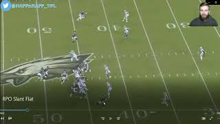 How the Eagles Utilize the RPO Slant Flat | Eagles vs Cowboys All-22 Film Review