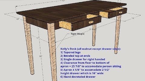 Building a unique & classy desk #1 (with drawer fronts and aprons cut from a single piece of wood).