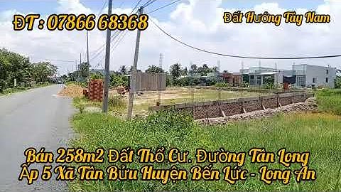 Đã Bán 258m Đất Thổ Cư Xã Tân Bửu Bến Lức Call 