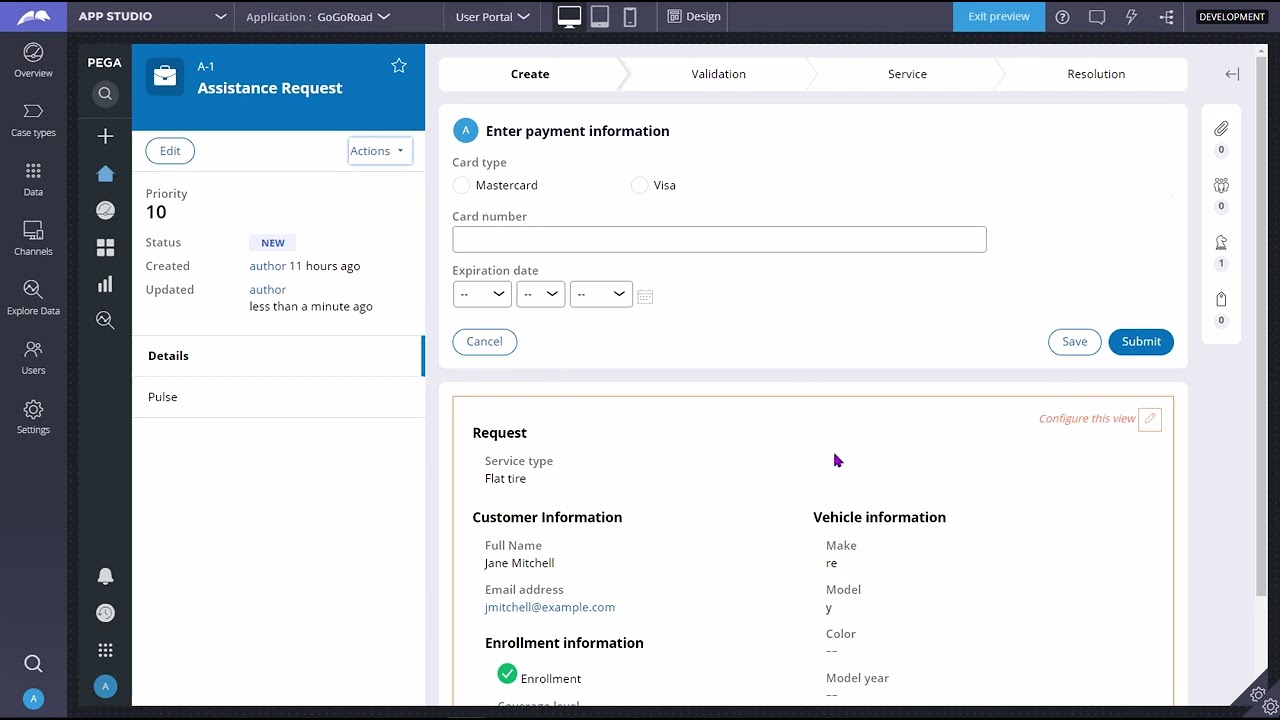9 Case wide Local actions and Stage-only actions | Supporting processes | Optional actions
