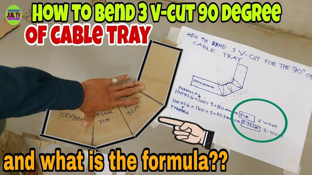 HOW TO BEND 3 V CUT 90 DEGREE OF CABLE TRAY /ENGLISH / TAGALOG YouTube