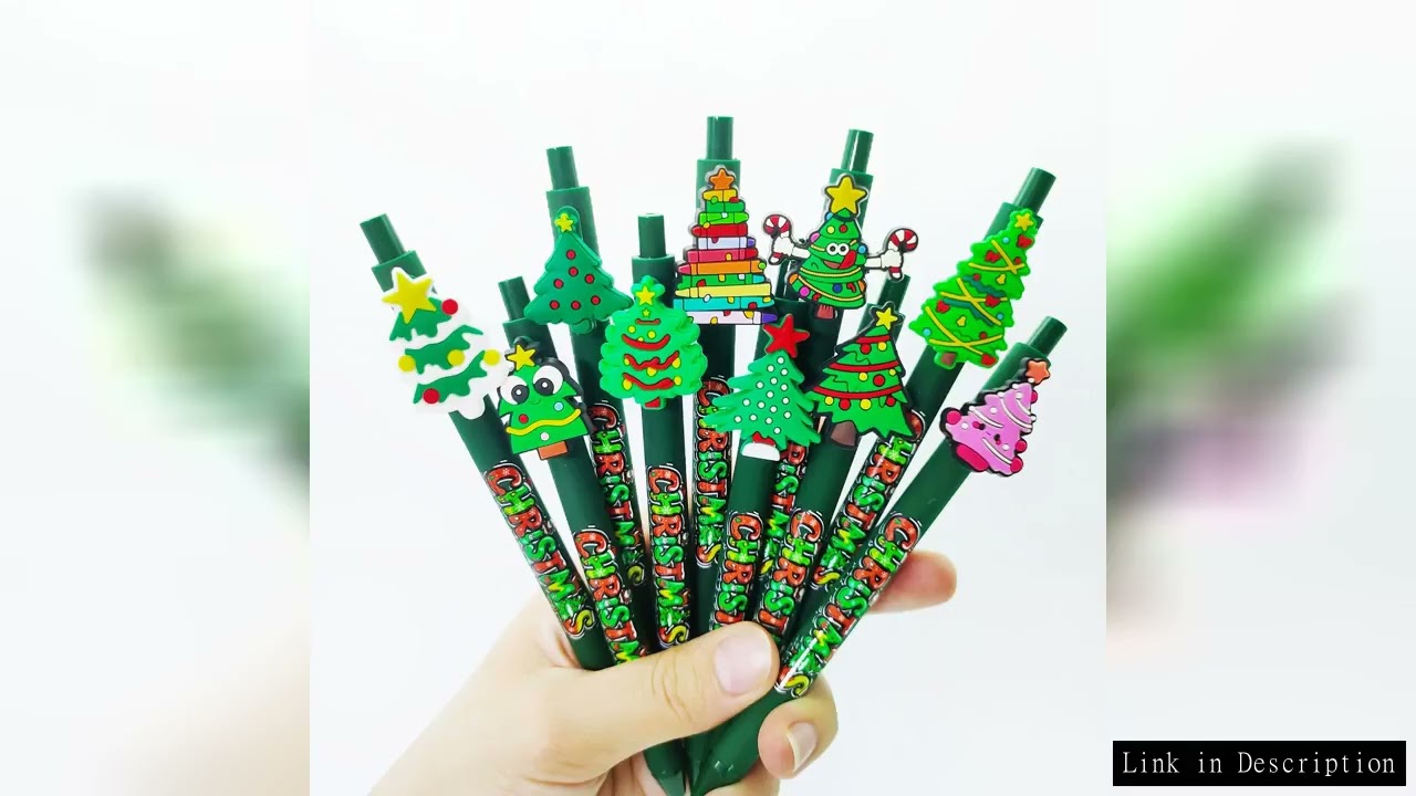 10pcs/20pcs Creative Christmas Gift Stationery Christmas Tree Shaped Ballpoint Pen Student Writing S