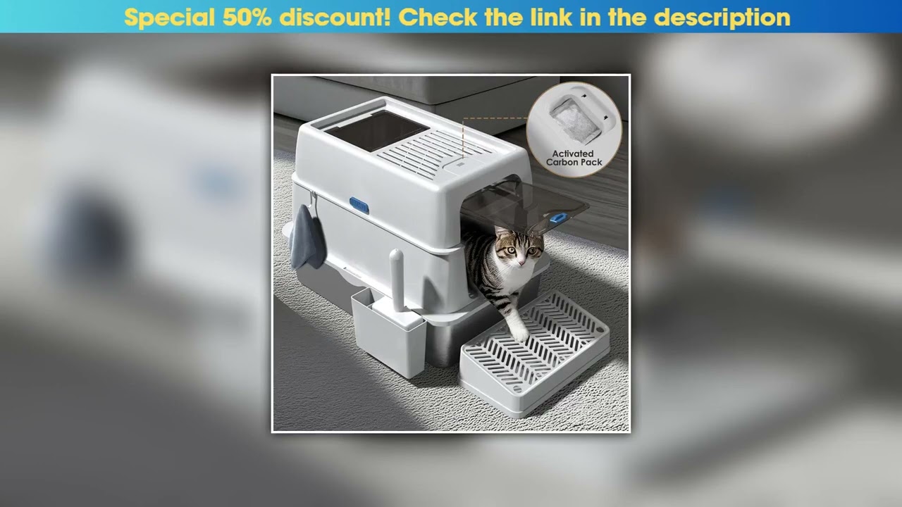Review extra-large size Stainless Steel Cat Litter Box - Easy-Clean, Leakproof, Top/Dual Entry w/Sc