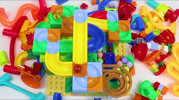 50 pce Marble run race ASMR ☆ Satisfying Building Blocks Original colorful Toys