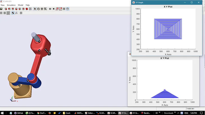 SCARA robot matlab simulation simmechanics