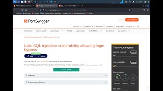 Web Security Academy Sql Injection Vulnerability Allowing Login Byp