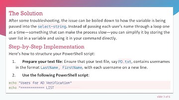 How to Write a Powershell Script with a For-loop to Print Active Directory Information