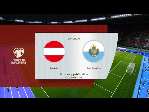 النمسا ضد سان مارينو إرنست هابل ستاديون تصفيات كأس العالم 2026 بيس 2021