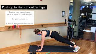 Push-up to Plank Shoulder Taps Exercise demo