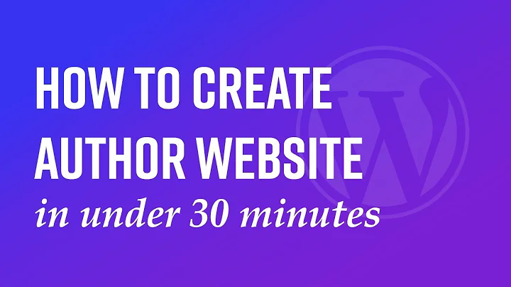 How to create author website