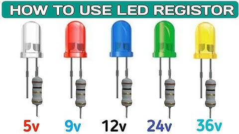 How to use led Resistor value || 5v 9v 12v 24v 36v led || dc volt led Resistance | Electronics verma