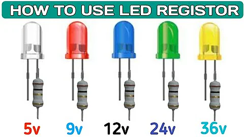 How to use led Resistor value || 5v 9v 12v 24v 36v led || dc volt led Resistance | Electronics verma