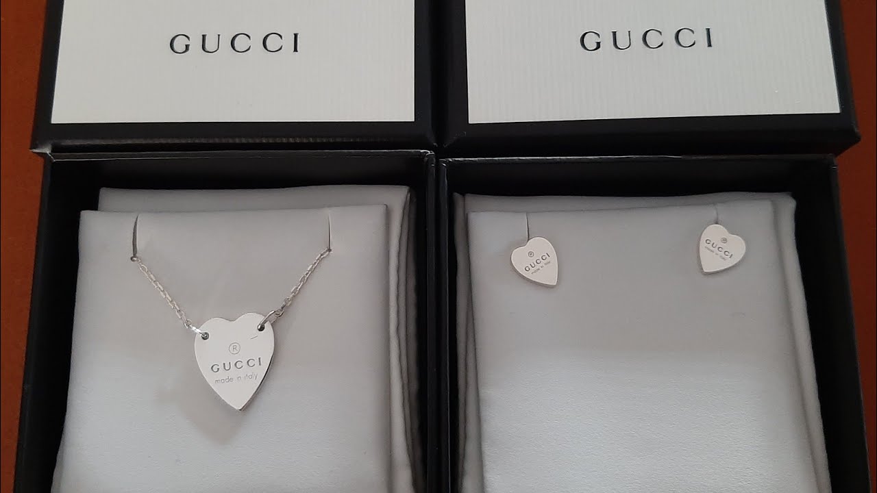 Gucci Earrings unboxing, Gucci Heart Earrings, Gucci Jewellery, Gucci  Silver Earrings, Gucci - YouTube