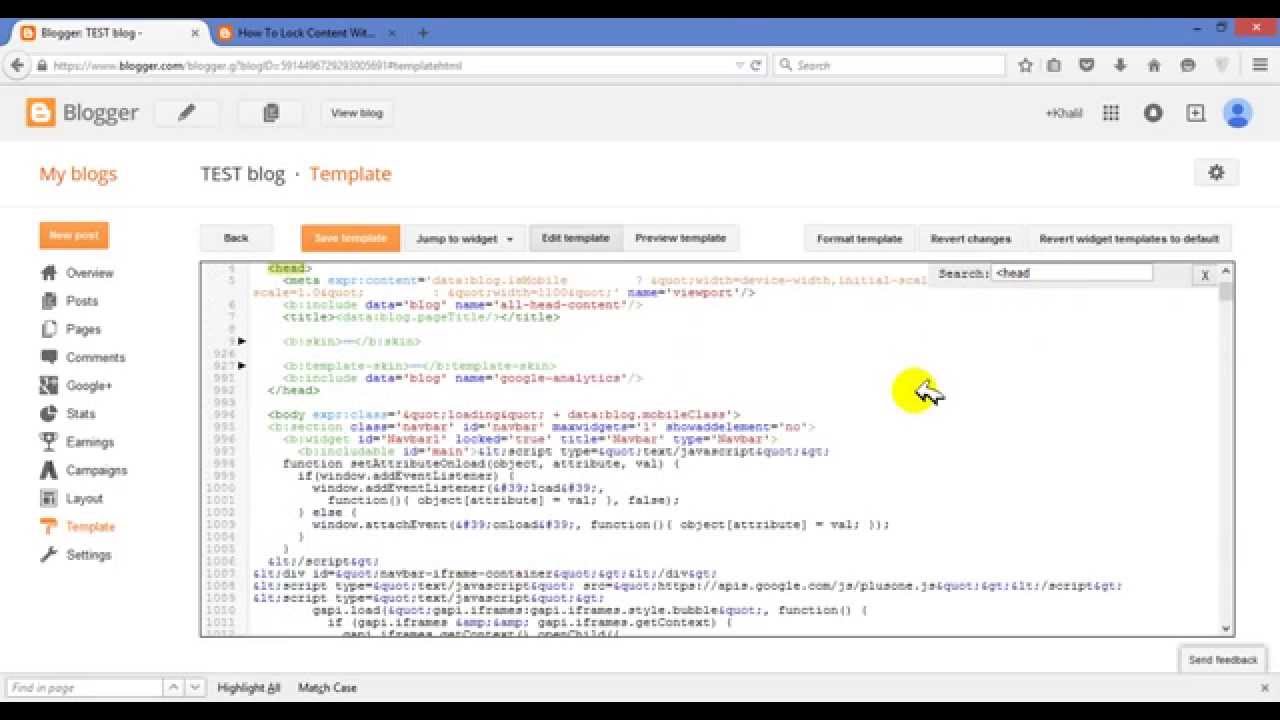 How to lock blogger content with social widget