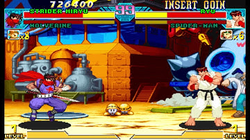 Marvel vs Capcom 1 ( Arcade ) - Strider Hiryu / Wolverine Playthrough ( Apr 28, 2017 )