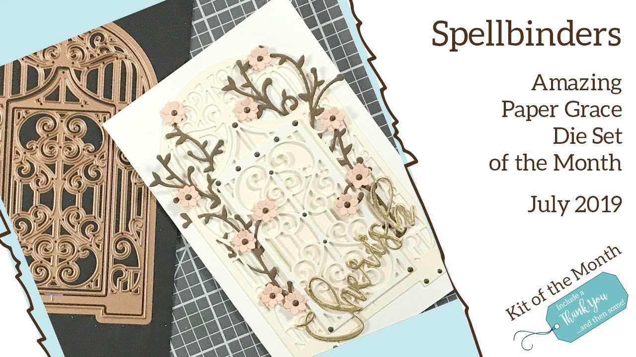 Amazing Paper Grace Die of the Month July 2019 by Spellbinders | Graceful Concertina