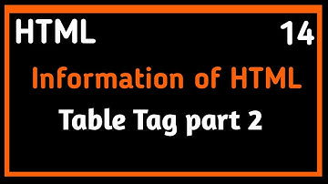 tabel, cellpadding, cellpacing tag in html in hindi / urdu ( class 14 ) part 2| tutorial4you |