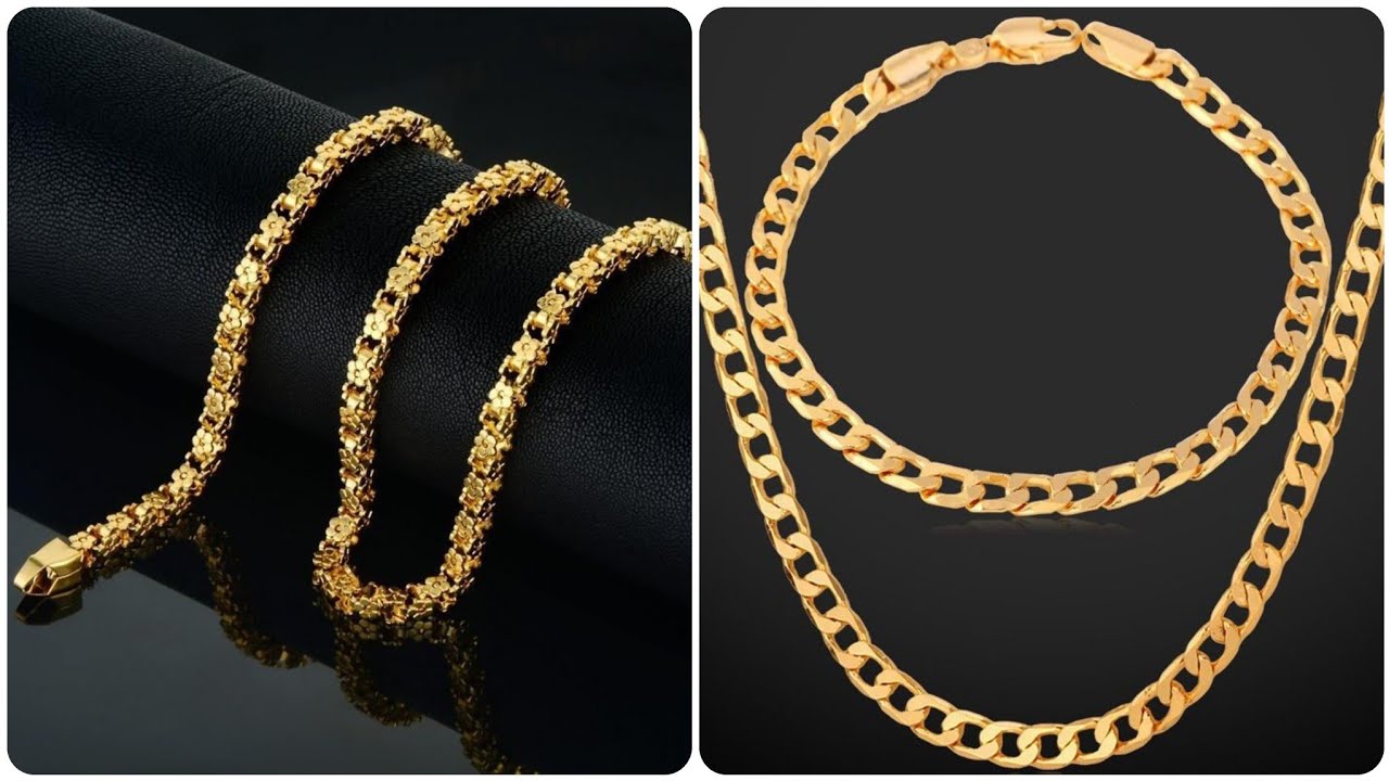 Stunning Designer's Gold Thick Chain Necklaces Designs For Girls  In 22k Gold