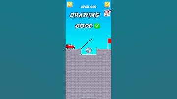 draw bridge puzzle game play level 650🚘 #gaming #drawing #Shorts