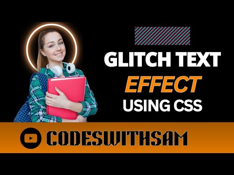 How To Create Glitch Text Effect Using CSS | Codeswithsam #coding #programming #developer #css