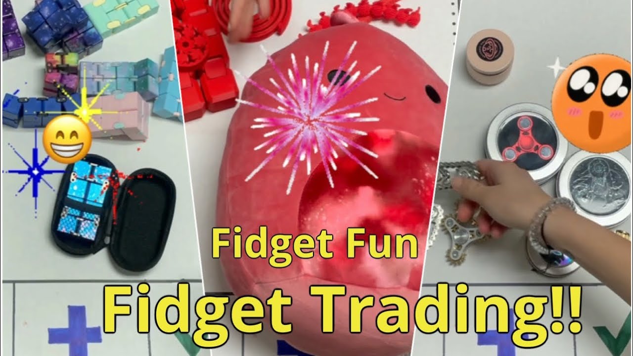 Fidget trading with new fidgets, squishmallows, sound effects!😱🥳😜 