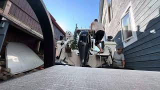 Yamaha outboard motor rigging installed and first start