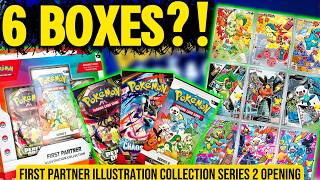I Opened 6 Pokemon First Partner Illustration Collection Boxes… INSANE Pulls!