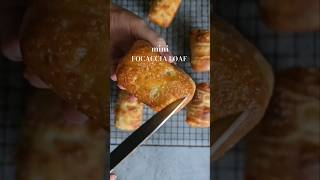 MINI FOCACCIA LOAF (full recipe in the comments⬇️) #focaccia #loaf  #baking #asmrfood #nokneadbread