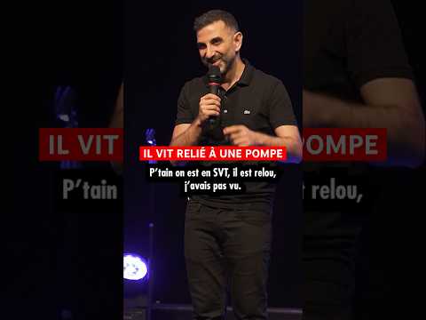 Il vit relié à une pompe