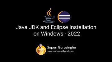Software Installation in සිංහල | Java JDK Version 17.0.2 & Eclipse | 2022