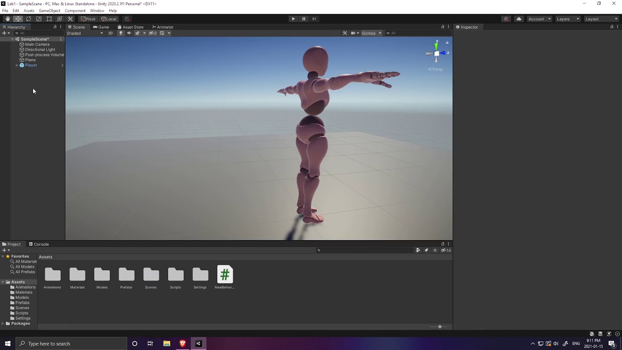 Lab 1: Intro to the Animator Controller Component and Animator Window ...