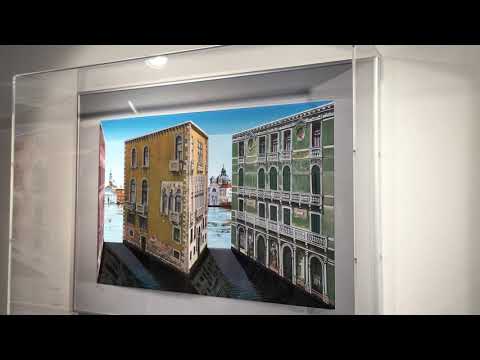 Patrick Hughes - Reverse perspective paintings "PALAZZINA 2019"