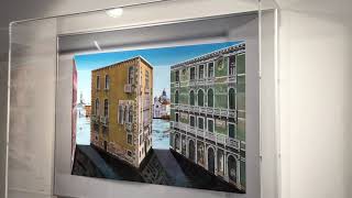 Patrick Hughes - Reverse perspective paintings PALAZZINA 2019