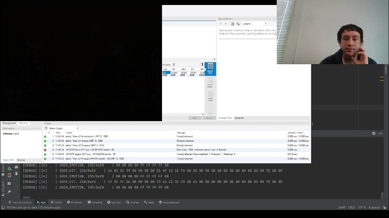 messing with MYSQL Workbench updating some values in the database via ...