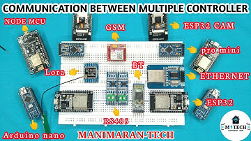 Communication between multiple microcontrollers | Arduino | esp32 | nodemcu | tamil | manimarantech