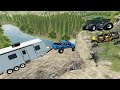 Camping on dangerous mountain with Monster truck | Farming Simulator 19