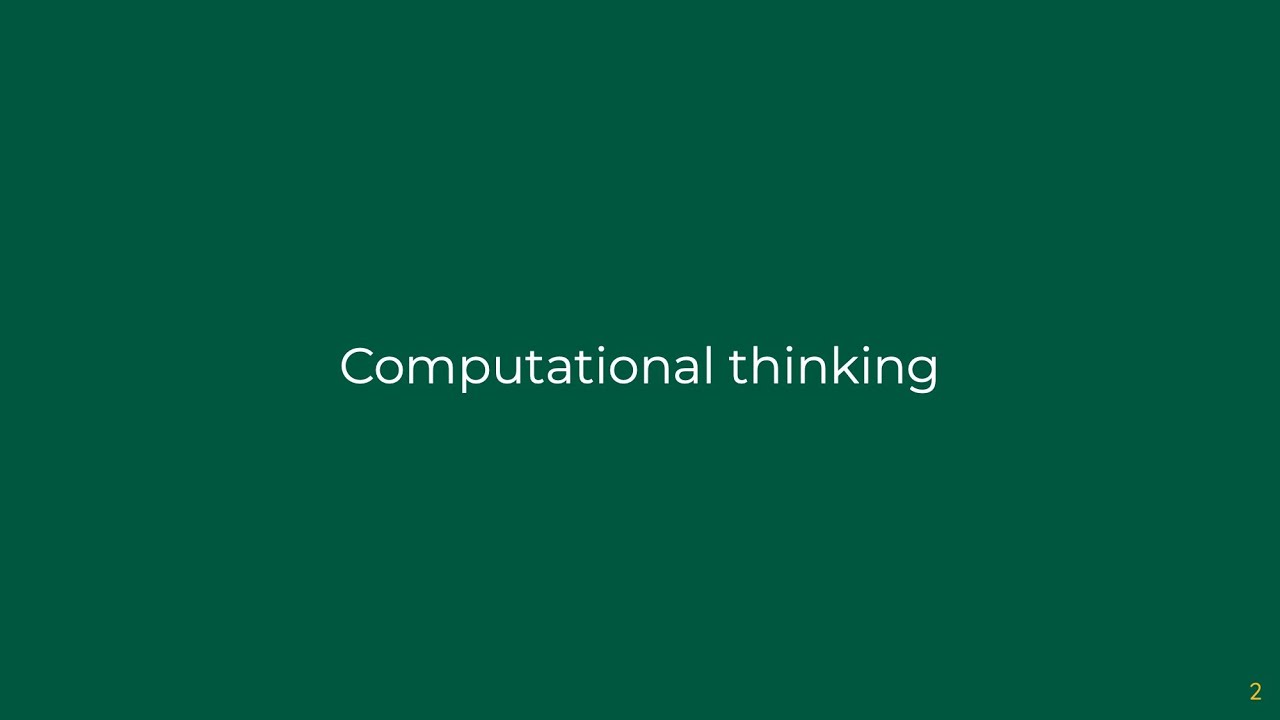 02 - Computational Thinking, Specifications, and Algorithms - YouTube