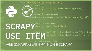 Scrapy Use Items - Storing Data in Items Feilds