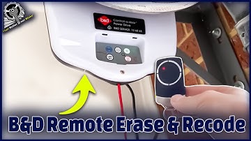[30] B&D Roller Door Remote Erase & Recoding.  Clearing the memory and reprogramming
