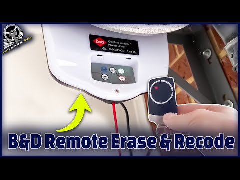 [28] B&D Roller Door Remote Erase & Recoding. Clearing the memory and