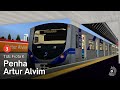 OpenBVE: PENHA → ARTUR ALVIM com o TUE FROTA K do METRÔ! Linha 3 Vermelha