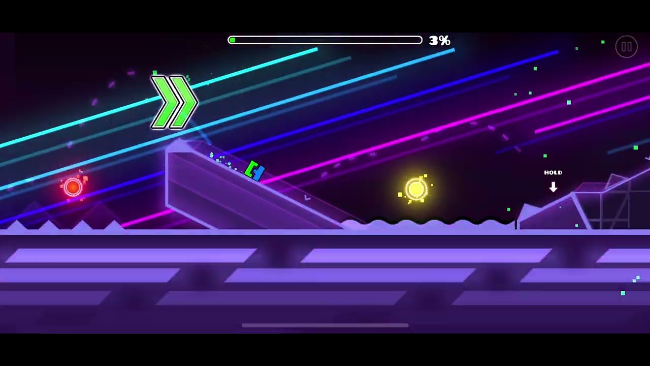 Book plays Geometry Dash