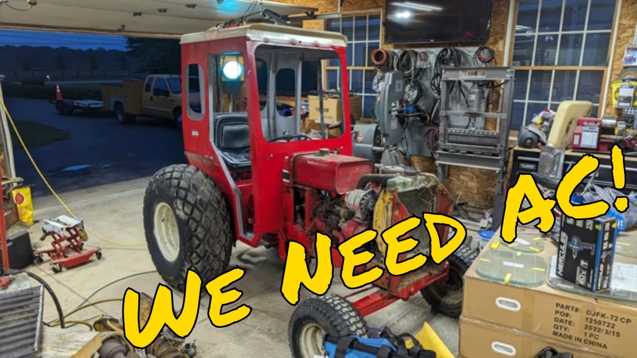 Building the ultimate riding tractor lawn mower with an air conditioned