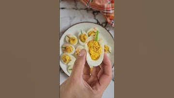 HALLOWEEN DEVILED EGGS 🥹 #deviledeggs #eggrecipe #halloweenfood #halloweenparty #appetizerideas